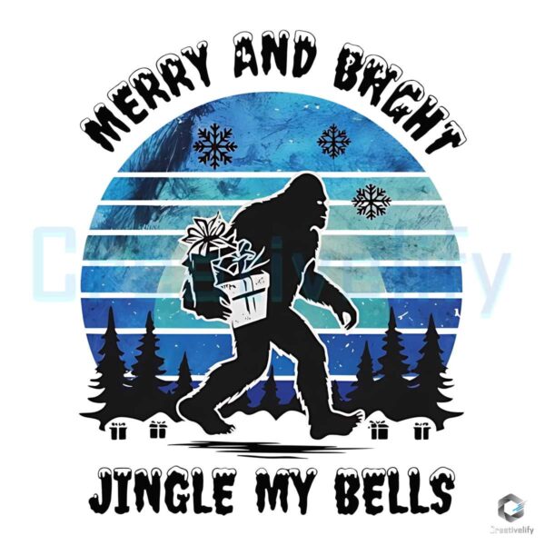 Christmas Big Foot Merry And Bright Jing My Bell PNG