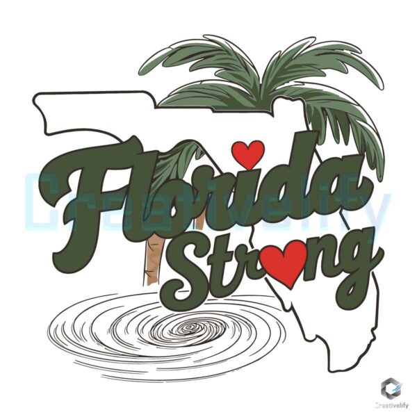 Vintage Florida Strong Hurricane Milton SVG PNG