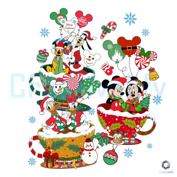 Disney Christmas Cup Mickey Balloons Png