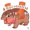 Funny Moo Deng Halloween Baby Hippo PNG