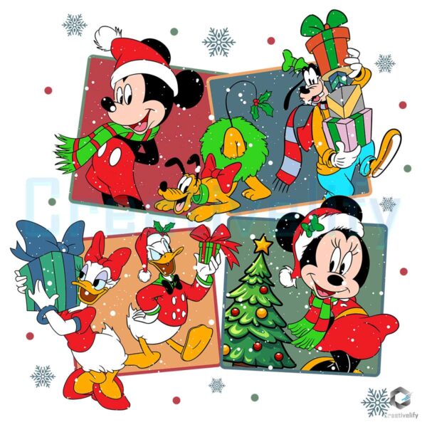 Disney Christmas Night Mickey Minnie Gift Png