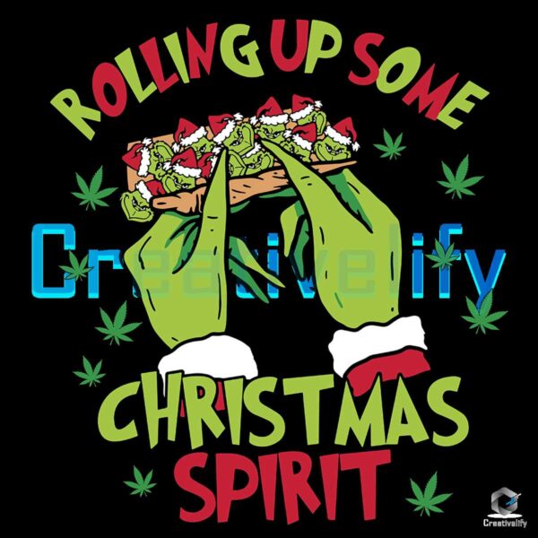 Rolling Up Some Christmas Spirit Grinch Png