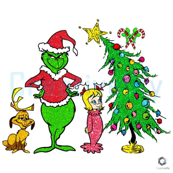 The Grinch Characters Funny Christmas PNG