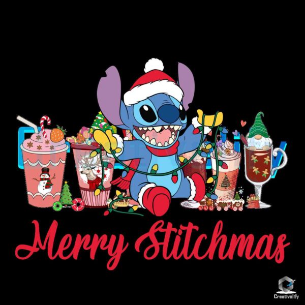 Merry Stitchmas Christmas Drinking Png