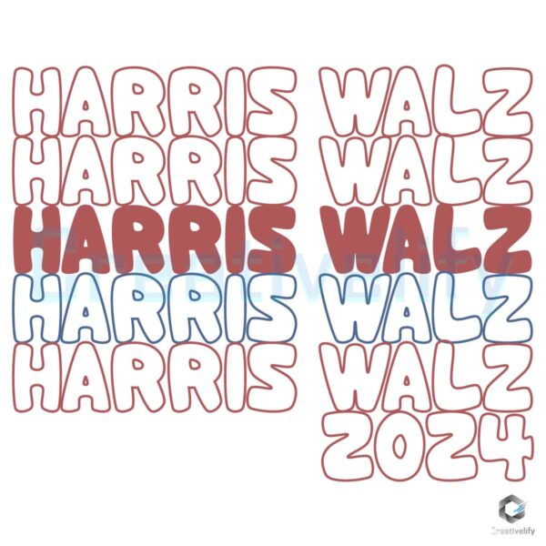 Kamala Harris Walz 2024 SVG