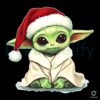 Christmas Baby Yoda Santa Hat Starwars PNG