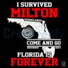 I Survived Hurricane Milton 2024 Florida Is Forever SVG