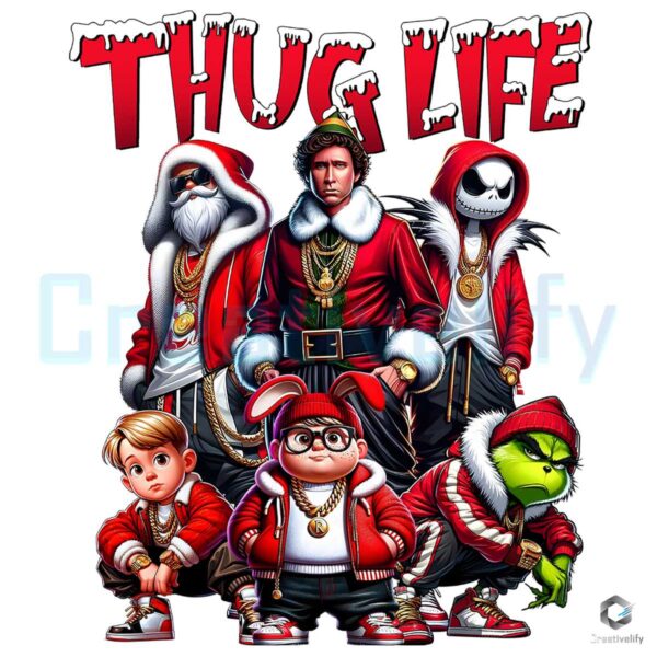 Thug Life Funny Christmas Characters Png