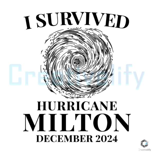 I Survived Hurricane Milton December 2024 SVG