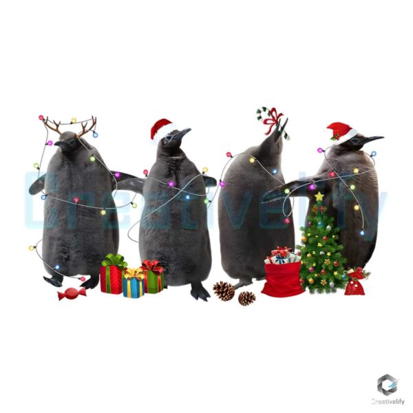 Cute Pesto The Penguin Christmas Light PNG