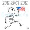 Run Spot Run Skeleton American Flag SVG