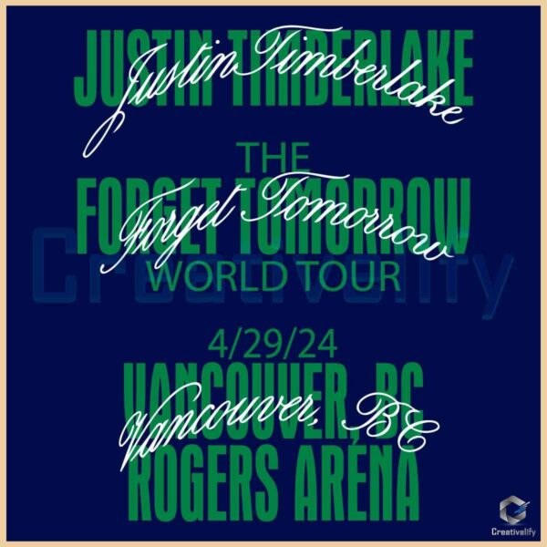 Justin Timberlake Vancouver Tour Event 2024 SVG