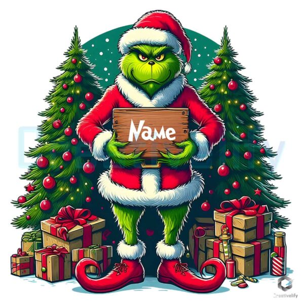 Customized Name for Christmas Grinch Png