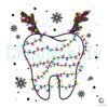 Cute Teeth Dentist Christmas Light Reindeer Antlers PNG