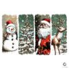 Christmas Snowman Santa Claus And Reindeer PNG