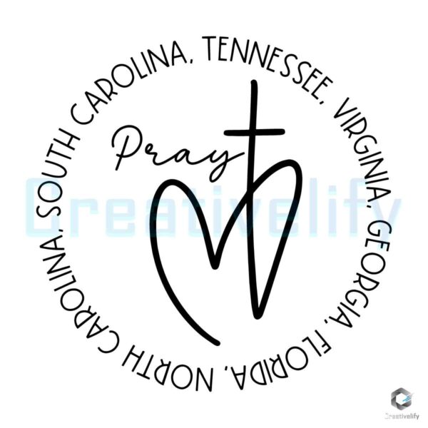 Pray East Tennessee South Carolina VA Georgia Florida SVG