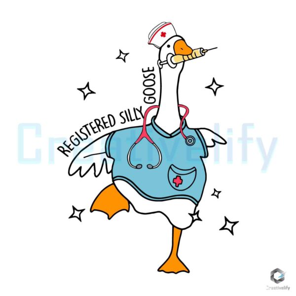 Funny Registered Silly Goose Nurse SVG