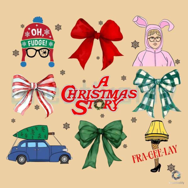 A Christmas Story Movie Characters Coquette Bow PNG