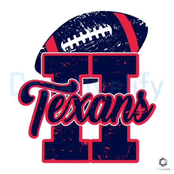 Retro Vintage Houston Texans Football Fans SVG