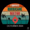 I Survived Hurricane Milton October 2024 Retro Sunset SVG