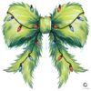 Christmas Light Coquette Bow Png