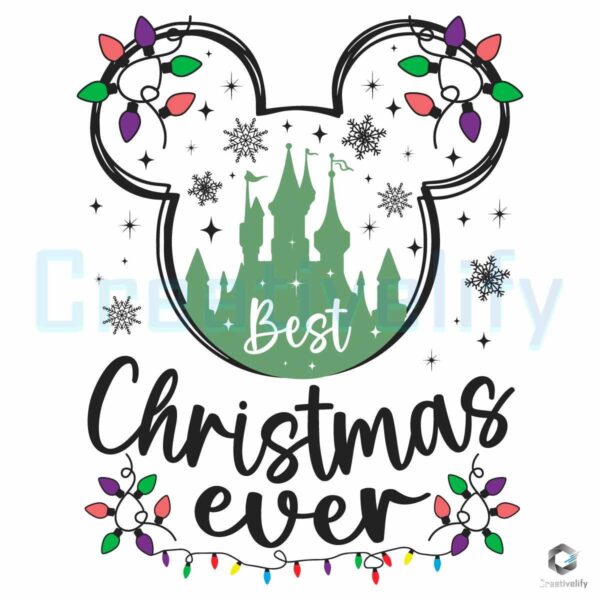 Best Christmas Ever Disney Castle SVG