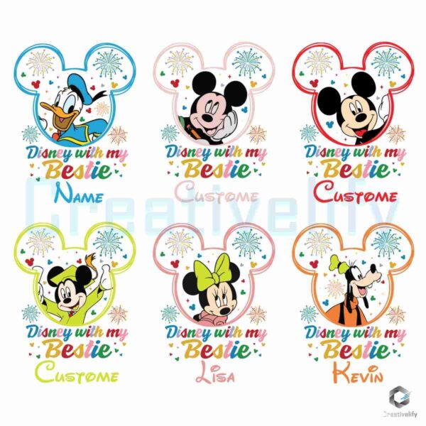 Bundle Disney With My Bestie Custom Name SVG