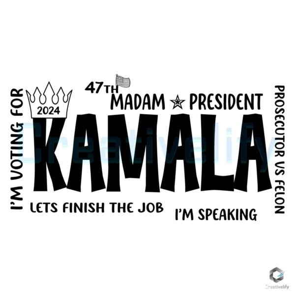 Madam President Kamala Harris 2024 PNG