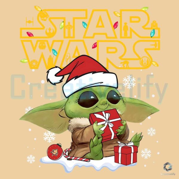 Christmas Baby Yoda Starwars PNG