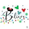 Christmas Disney Minnie Head Believe Svg