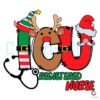 Christmas Elf ICU Registered Nurse Reindeer SVG