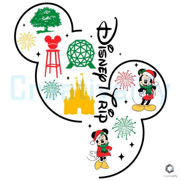 Christmas Family Disney Trip Mickey Minnie SVG