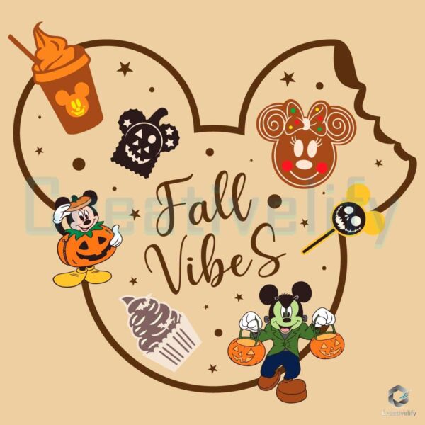 Disney Fall Vibes Mickey Pumpkin SVG