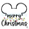 Disney Mickey Head Merry Christmas SVG