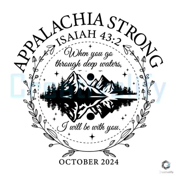 Wester North Carolina Appalachia Strong October 2024 SVG