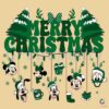 Green Mickey Mouse Friends Mery Christmas PNG