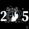 Happy New Year 2025 Alarm SVG