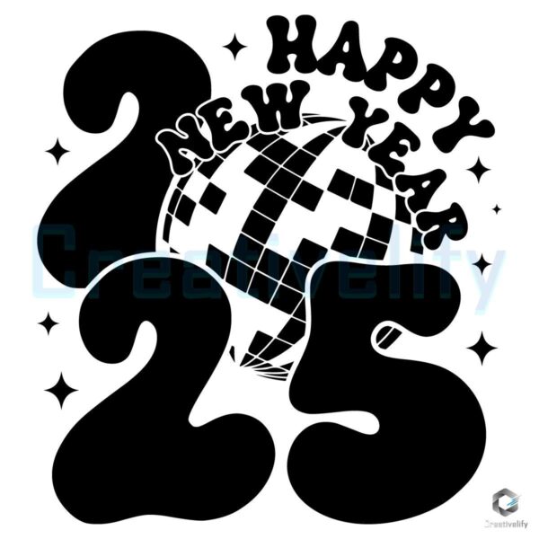 Happy New Year Groovy Disco 2025