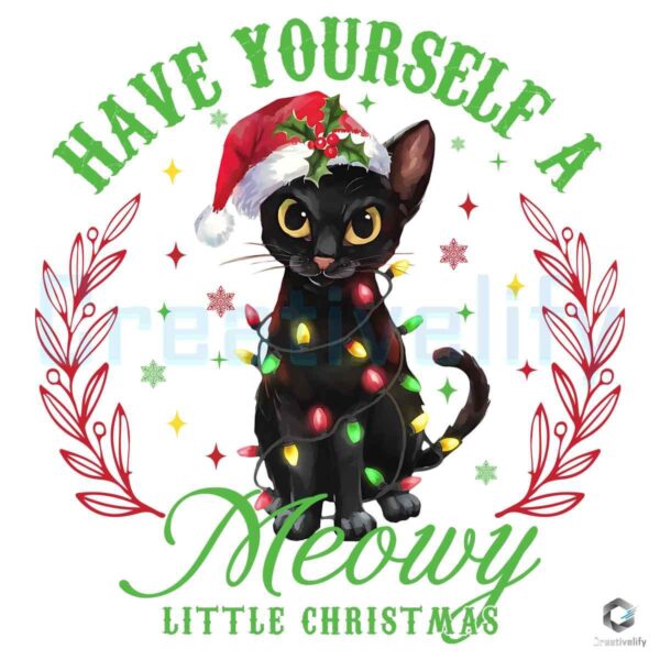 Have Yourself A Meowy Little Christmas Png