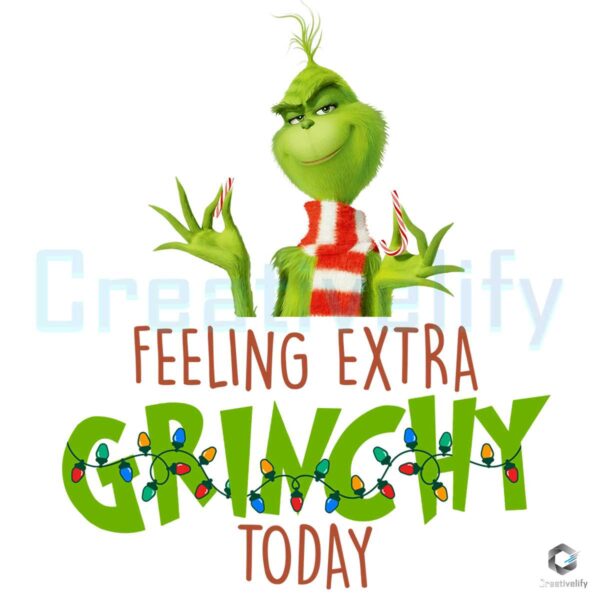 The Grinch Felling Extra Grinchy Today PNG