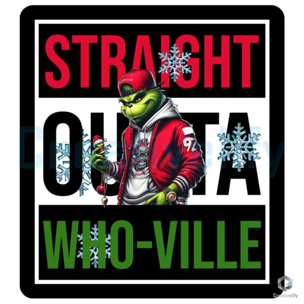 Grinch Straight Outta Who Ville Png