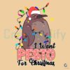 I Want Pesto For Christmas Penguin Colorful Light PNG