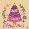 Joy Hope Love Peace Christmas Tree PNG