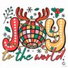 Joy To The World Disco Ball Doodle Dots SVG