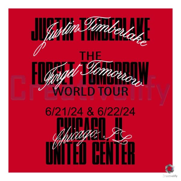 Justin Timberlake Chicago Tour Event 2024 SVG