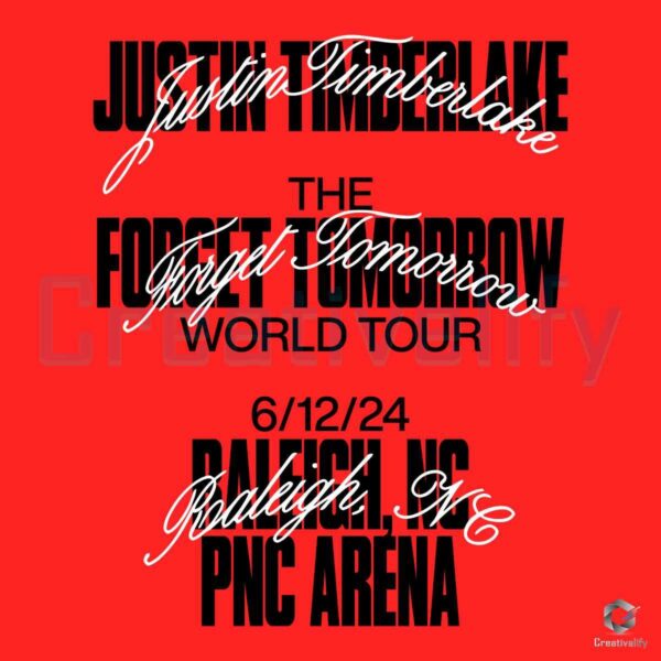 Justin Timberlake Raleigh Tour Event 2024 SVG