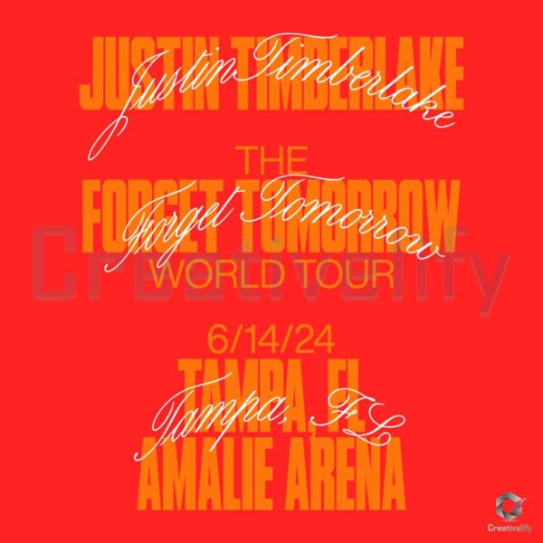 Justin Timberlake Tampa Tour Event The Forget Tomorrow World Tour 2024 SVG