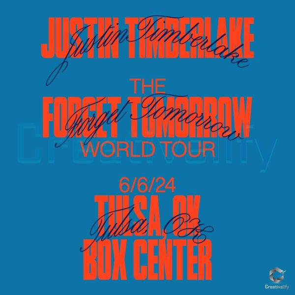 Justin Timberlake Tulsa Tour Event The Forget Tomorrow World Tour 2024 SVG