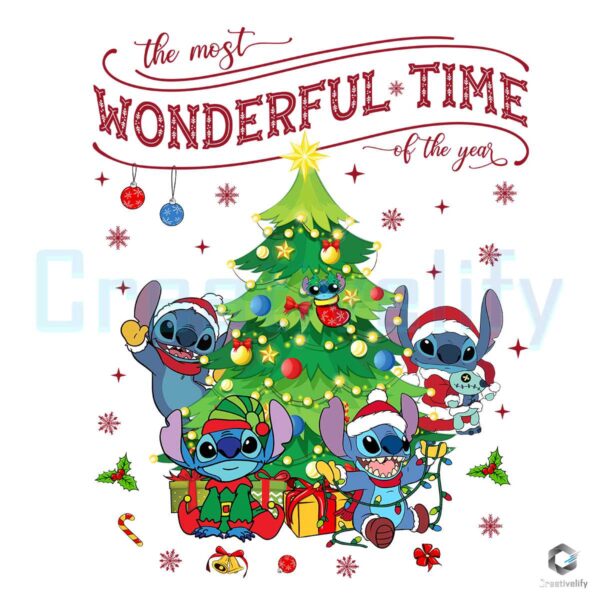 Stich The Most Wonderful Time Of The Year Christmas Png