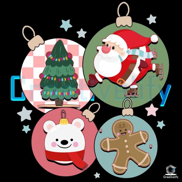 Christmas Bell Santa Christmas Tree Gingerbread Png